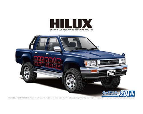 Portada de la maqueta de la furgoneta 4x4 Pickup Hilux del año 1994 en escala 1:24 de Aoshima referencia 06217