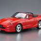 Foto frontal de la maqueta del deportivo Mazdaspeed Roadster NB8C A-Spec de 1988 en escala 1:24 de Aoshima referencia 06237