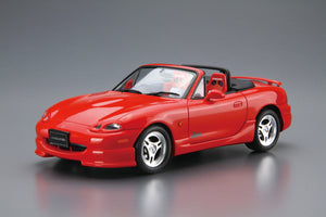 Foto frontal de la maqueta del deportivo Mazdaspeed Roadster NB8C A-Spec de 1988 en escala 1:24 de Aoshima referencia 06237