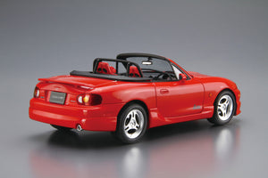 Foto trasera de la maqueta del deportivo Mazdaspeed Roadster NB8C A-Spec de 1988 en escala 1:24 de Aoshima referencia 06237