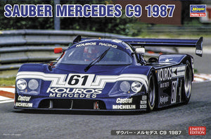 Portada de la caja de la maqueta del coche de resistencia Sauber Mercedes C9 de 1987 en escala 1:24 de Hasegawa referencia 20753