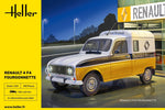 Portada de la caja de la maqueta de la furgoneta Renault 4 F4 en escala 1:24 de Heller referencia 82700