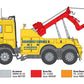 Decoración 3 de la maqueta del camión grúa remolque Mercedes Benz Wrecker en escala 1:24 de Italeri referencia 3808