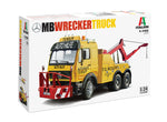 Portada de la caja de la maqueta del camión grúa remolque Mercedes Benz Wrecker en escala 1:24 de Italeri referencia 3808