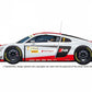 Decoración 2  de la maqueta del coche de competición Audi R8 LMS que compitió en el mundial GT3 de Macao en 2015 en escala 1:24 de Nunu referencia 24024