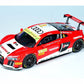 Foto frontal de la maqueta del coche de competición Audi R8 LMS que compitió en el mundial GT3 de Macao en 2015 en escala 1:24 de Nunu referencia 24024