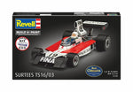 Portada de la caja de la maqueta del coche de Fórmula 1 Surtee TS16/03 en escala 1:32 de Revell referencia 77739