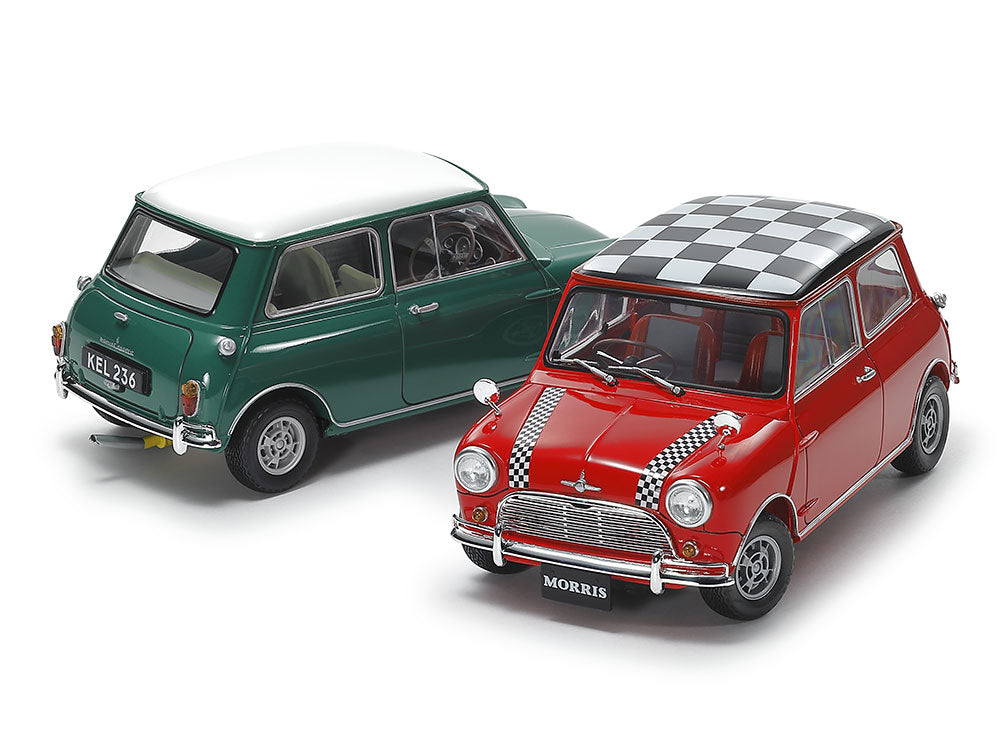 Foto posibles decoraciones de la maqueta del coche británico Morris Mini Cooper 1275S Mk.I en escala 1:24 de Tamiya referencia 24039