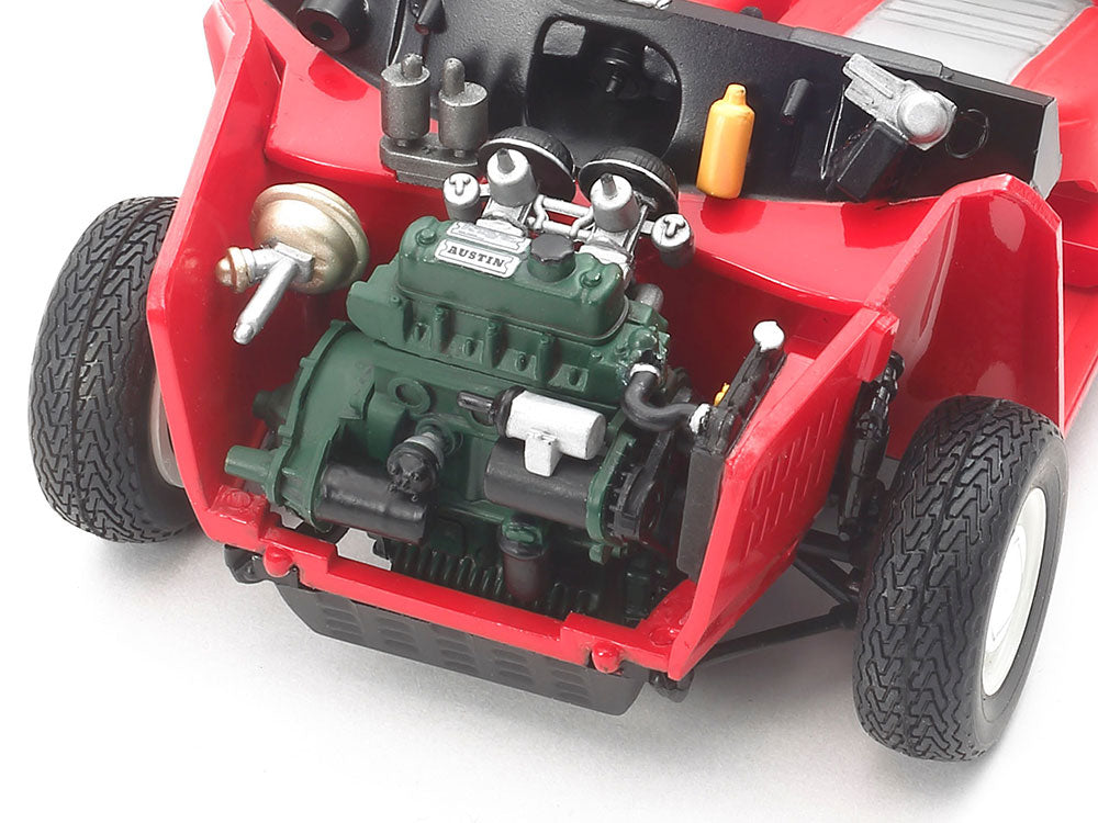 Foto motor de la maqueta del coche Austin Mini Cooper 1275S en escala :24 de Tamiya referencia 24235