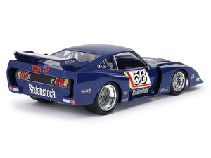 Foto trasera de la maqueta del coche de competición Toyota Celica LB Turbo Gr.5 en escala 1:24 de Tamiya referencia 24377