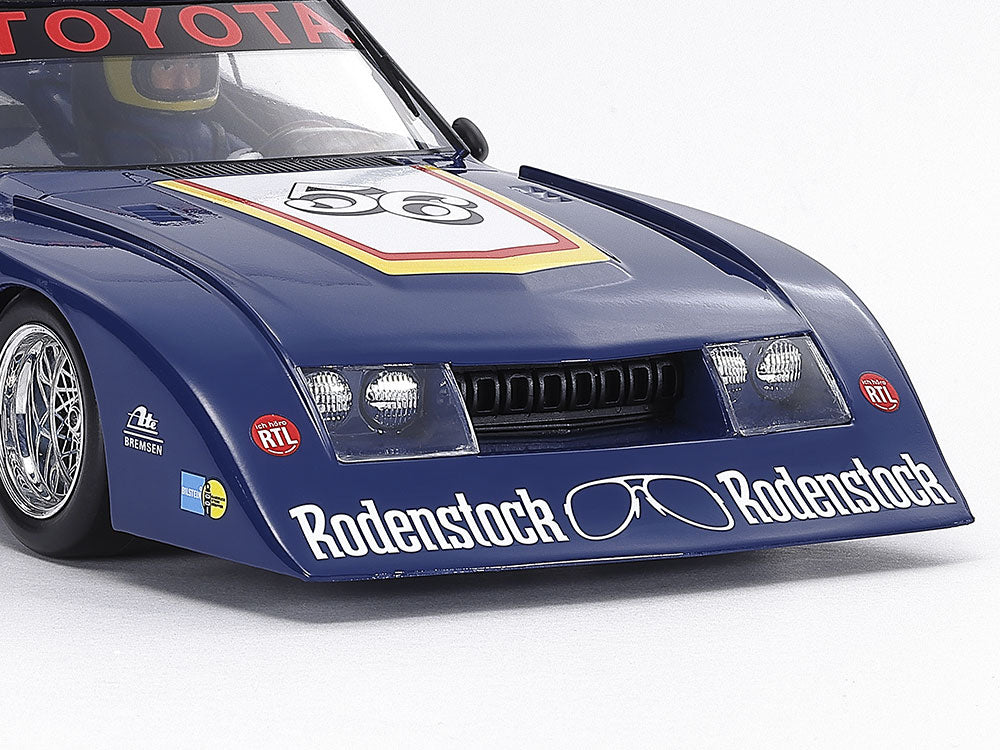 Foto del morro de la maqueta del coche de competición Toyota Celica LB Turbo Gr.5 en escala 1:24 de Tamiya referencia 24377