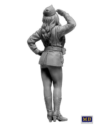 Foto trasera de la figura de la Pin-Up que se utilizó para alistarse en la 101ª Paracaidista en escala 1:24 de Master Box referencia 24087