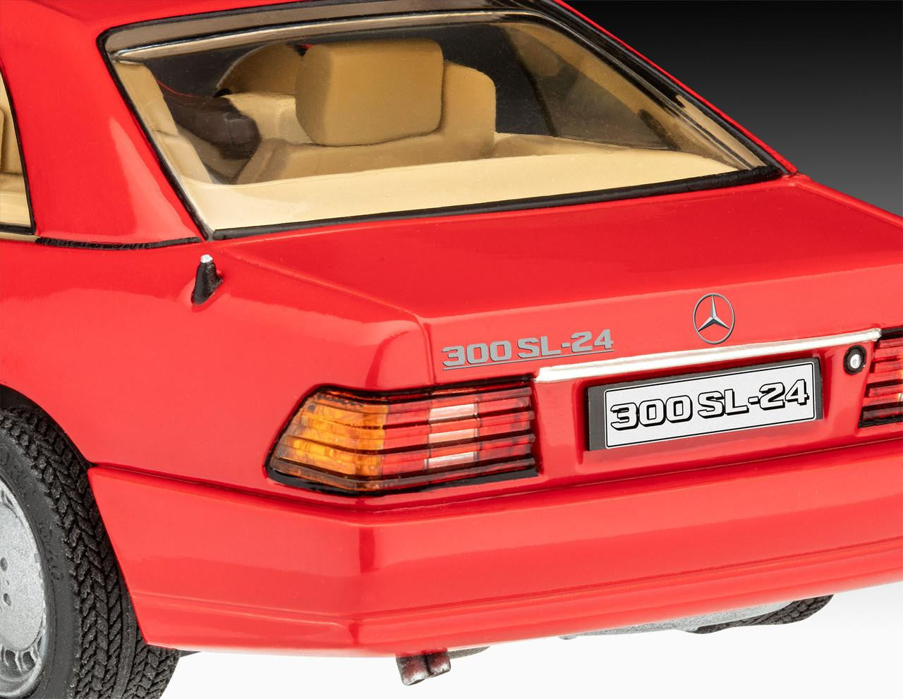 Foto trasera de la maqueta del coche Mercedes Benz SL300-24 coupé en escala 1:24 de Revell referencia 05615