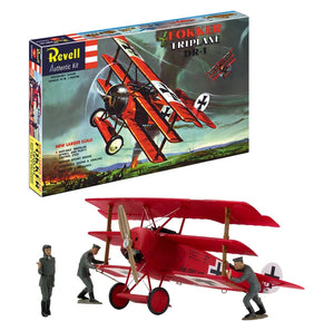 Foto de la maqueta del triplano alemán DR.1 del Barón Rojo en escala 1:28 de Revell edición 75 aniversario referencia 03762