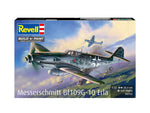 Portada de la caja de la maqueta del caza alemán BF-109G10 Erla en escala 1:32 de Revell referencia 03752