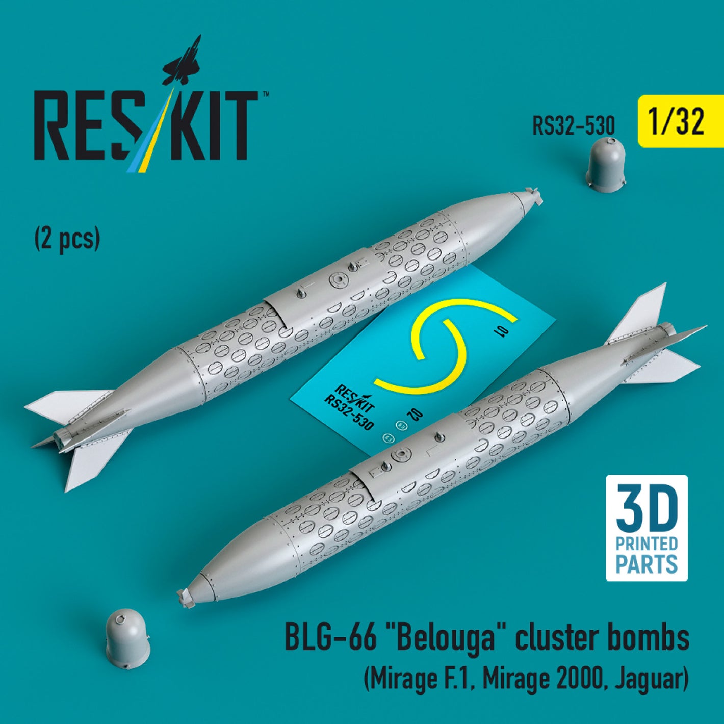 Set de dos bombas de cluster Belouga en escala 1:32 de Rekit referencia RS32-0530