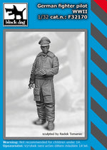 Figura de un piloto alemán durante la Segunda Guerra Mundial en escala 1:32 de Black Dog referencia 32170