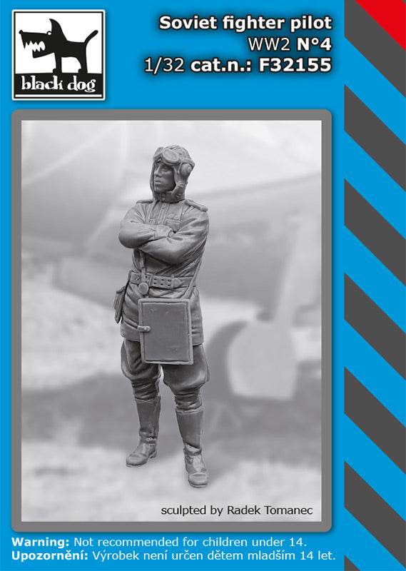 Figura de piloto soviético en escala 1:32 de Black Dog referencia 32155