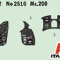 Calcas de los paneles de instrumentos de la maqueta del caza italiano Macchi MC.200 Saetta en escala 1:32 de Italeri referencia 2516