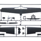 Piezas 2 de la maqueta del caza italiano Macchi MC.200 Saetta en escala 1:32 de Italeri referencia 2516
