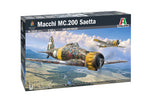 Portada de la caja de la maqueta del caza italiano Macchi MC.200 Saetta en escala 1:32 de Italeri referencia 2516