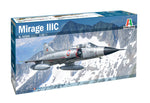 Portada de la caja de la maqueta del caza francés Mirage III en versión C y en escala 1:32 de Italeri referencia 92505