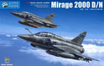 Portada de la caja de la maqueta del avión francés Mirage 2000 en versiones D/N y en escala 1:32 de Kitty Hwak referencia 32022