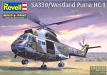Portada de la caja de la maqueta del helicóptero SA330 Puma HC1 de Revell en escala 1:32 referencia 03758