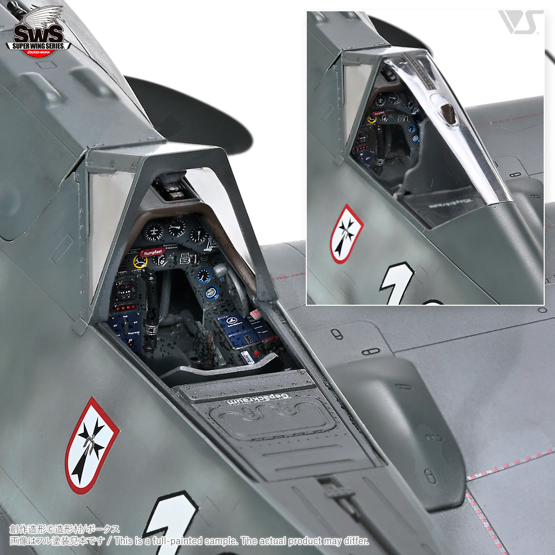 Detalles de la cabina de la maqueta del caza alemán Fw190 en versión A3 en escala 1:32 de Zoukei Mura referencia SWS26