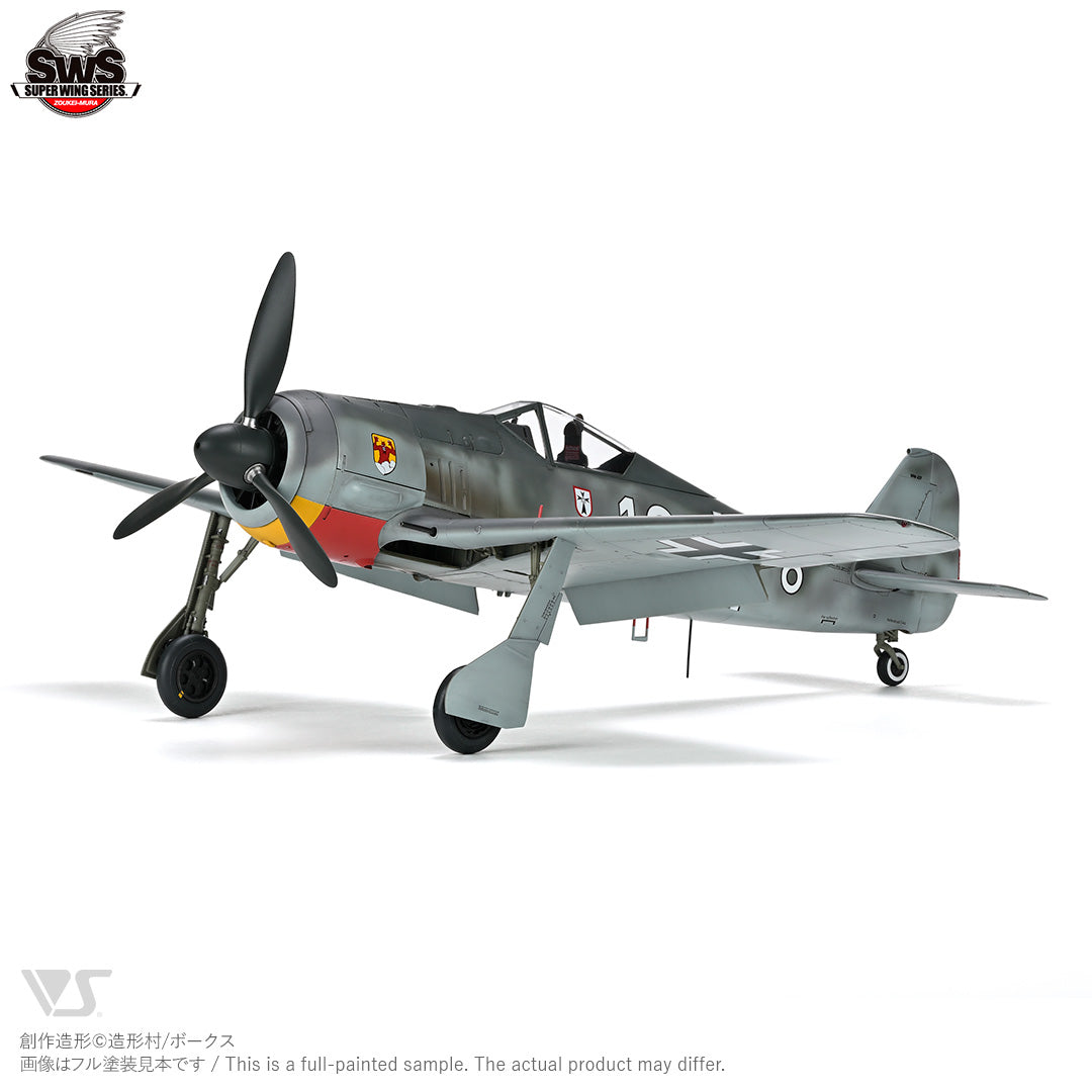 Foto lateral derecha de la maqueta del caza alemán Fw190 en versión A3 en escala 1:32 de Zoukei Mura referencia SWS26