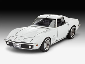 Foto de la maqueta del deportivo Chevrolet Corvette del 69 en escala 1:32 de Revell referencia 7684