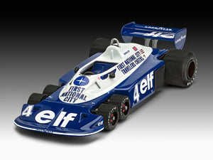 Foto de la maqueta del coche de competición Tyrrel P34/2 de 6 ruedas en escala 1:32 de Revell referencia 77741