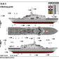 Decoración de la maqueta del buque de guerra norteamericano USS Fort Worth (LCS-3) en escala 1:350 de Trumpeter referencia 04553