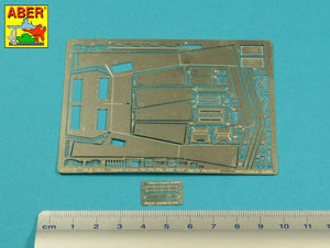 Medidas del set de mejora para maqueta del vehículo blindado de transporte de personal alemán Sd.Kfz.250/3 Greis en escala 1:35 referencia 35 161