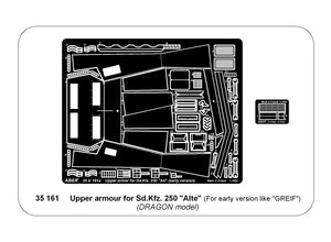 Instrucciones del set de mejora para maqueta del vehículo blindado de transporte de personal alemán Sd.Kfz.250/3 Greis en escala 1:35 referencia 35 161