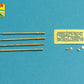 Contenido del set de cañones en metal para ZSU-23 Shilka en escala 1:35 de Aber referencia 35L-213
