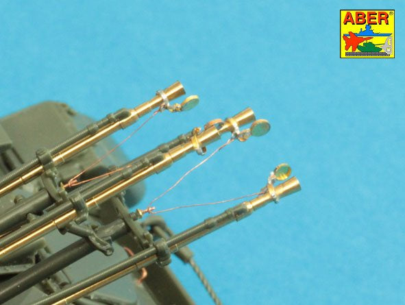 Foto del set de cañones en metal para ZSU-23 Shilka en escala 1:35 de Aber referencia 35L-213