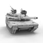 Foto frontal de la maqueta del carro del futuro carro de combate EMTB en escala 1:35 de Amusing referencia 35A066