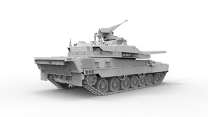 Foto trasera derecha de la maqueta del carro del futuro carro de combate EMTB en escala 1:35 de Amusing referencia 35A066
