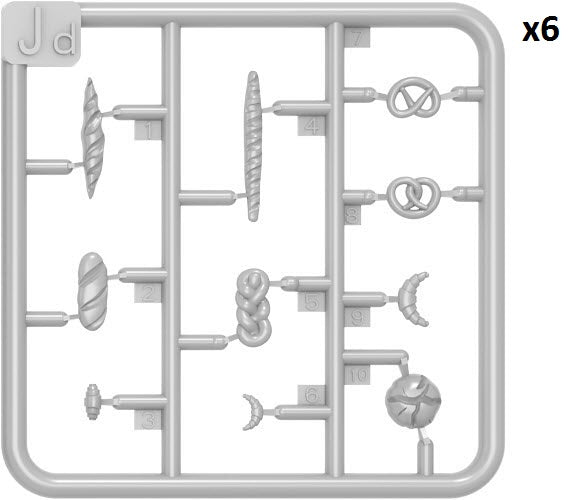 Piezas 1 del set Bakery Products en escala 1:35 de Miniart referencia 35624