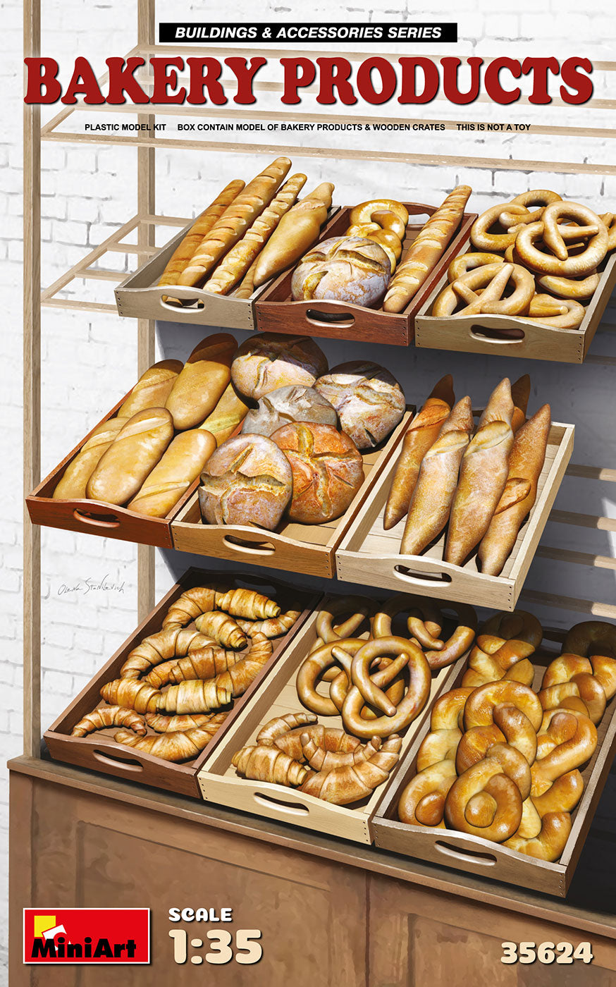 Portada del set Bakery Products en escala 1:35 de Miniart referencia 35624