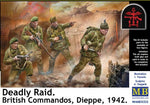 Portada de la caja de las figuras de comandos británicos durante el raid de dieppe en 1942 en escala 1:35 de Masterbox referencia 35252