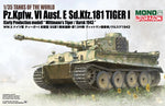 Portada de la caja de la maqueta del carro de combate alemán Tiger I E inicial como el que llevó Wittmann en Kursk en escala 1:35 de Dragon referencia D006