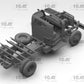 Foto chásis de la maqueta del camión militar Chevrolet GMC G7107 en escala 1:35 de ICM referencia 35593