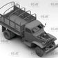 Foto frontal de la maqueta del camión militar Chevrolet GMC G7107 en escala 1:35 de ICM referencia 35593