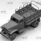 Foto lateral de la maqueta del camión militar Chevrolet GMC G7107 en escala 1:35 de ICM referencia 35593