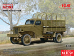 Portada de la caja de la maqueta del camión militar Chevrolet GMC G7107 en escala 1:35 de ICM referencia 35593