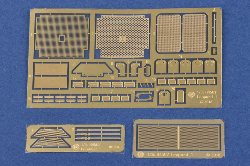 Fotograbados de la maqueta del carro de combate canadiense Leopard C1A1 en escala 1:35 de Hobby Boss referencia 84502