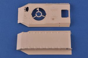 Piezas 1 de la maqueta del tanque canadiense Leopard C2 MEXAS en escala 1:35 de Hobby Boss referencia 84504