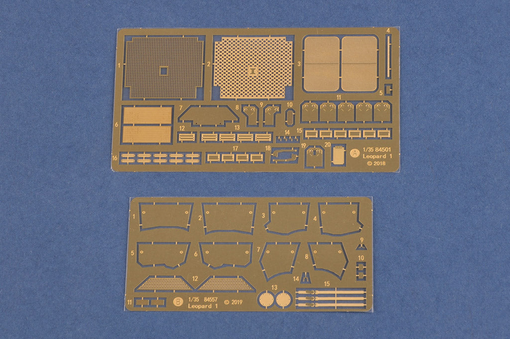 Fotograbados de la maqueta del tanque canadiense Leopard C2 MEXAS con sistema antiminas TWMP en escala 1:35 de Hobby Boss referencia 84557